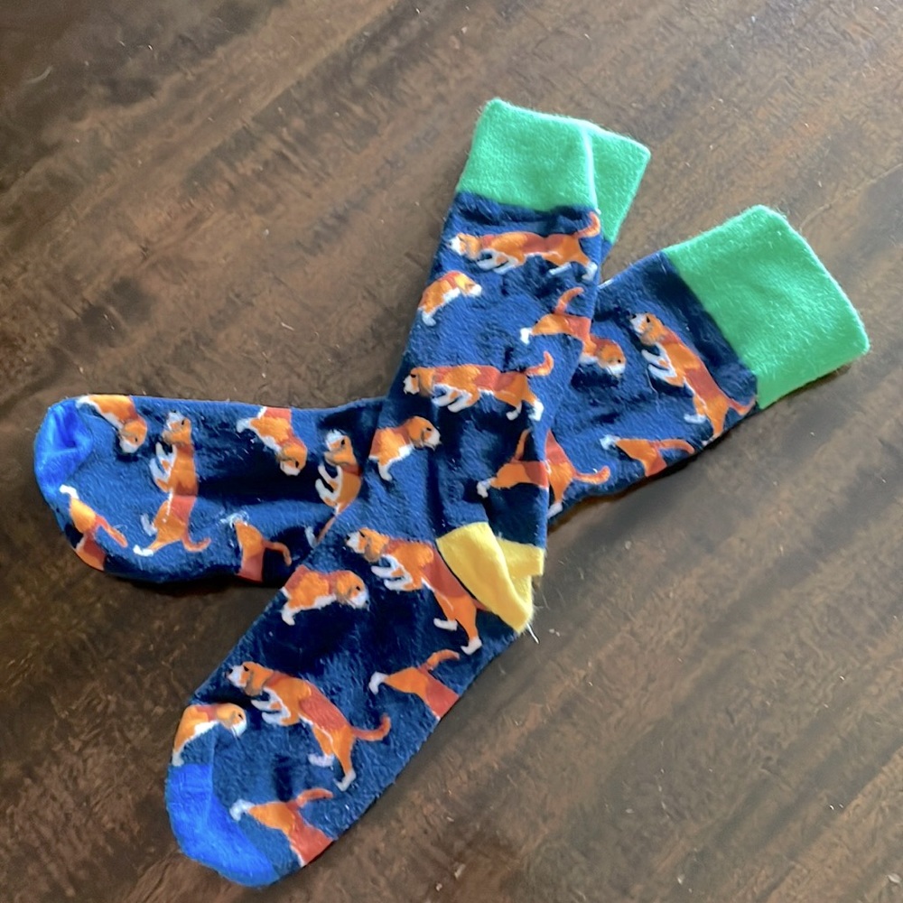 Socks with dog print